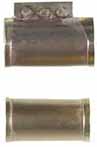 Ramrod pipe, nickel silver, pistol forward pipe with pin lug, round with ringed ends, for 3/8" ramrod